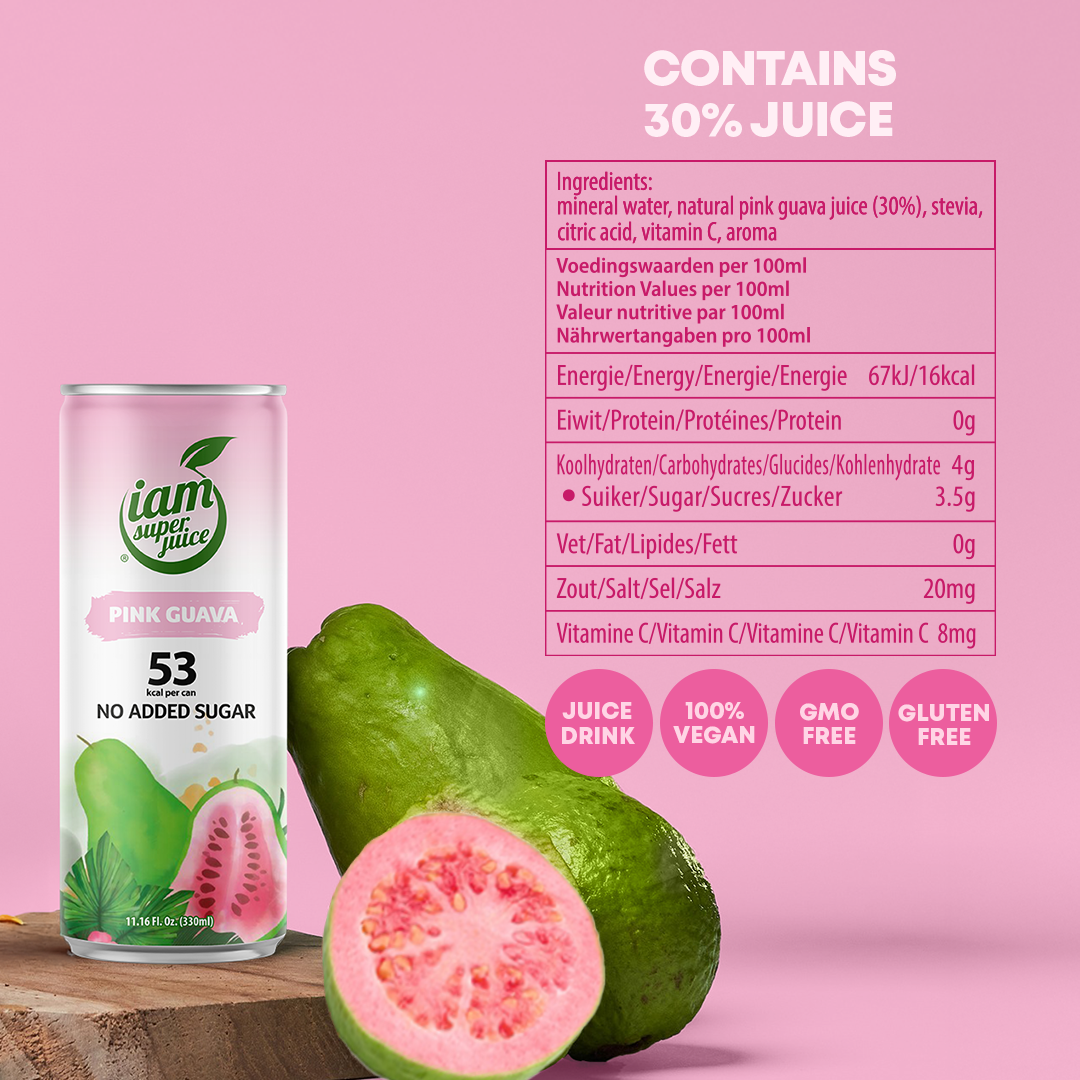 I am Superjuice - Pink Guava - 330ml Statiegeldblik