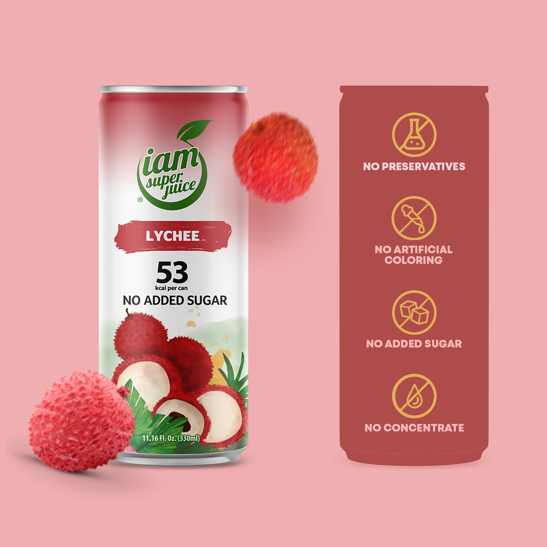 I am Superjuice - Lychee - 330ml Statiegeldblik