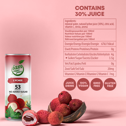 I am Superjuice - Lychee - 330ml Statiegeldblik