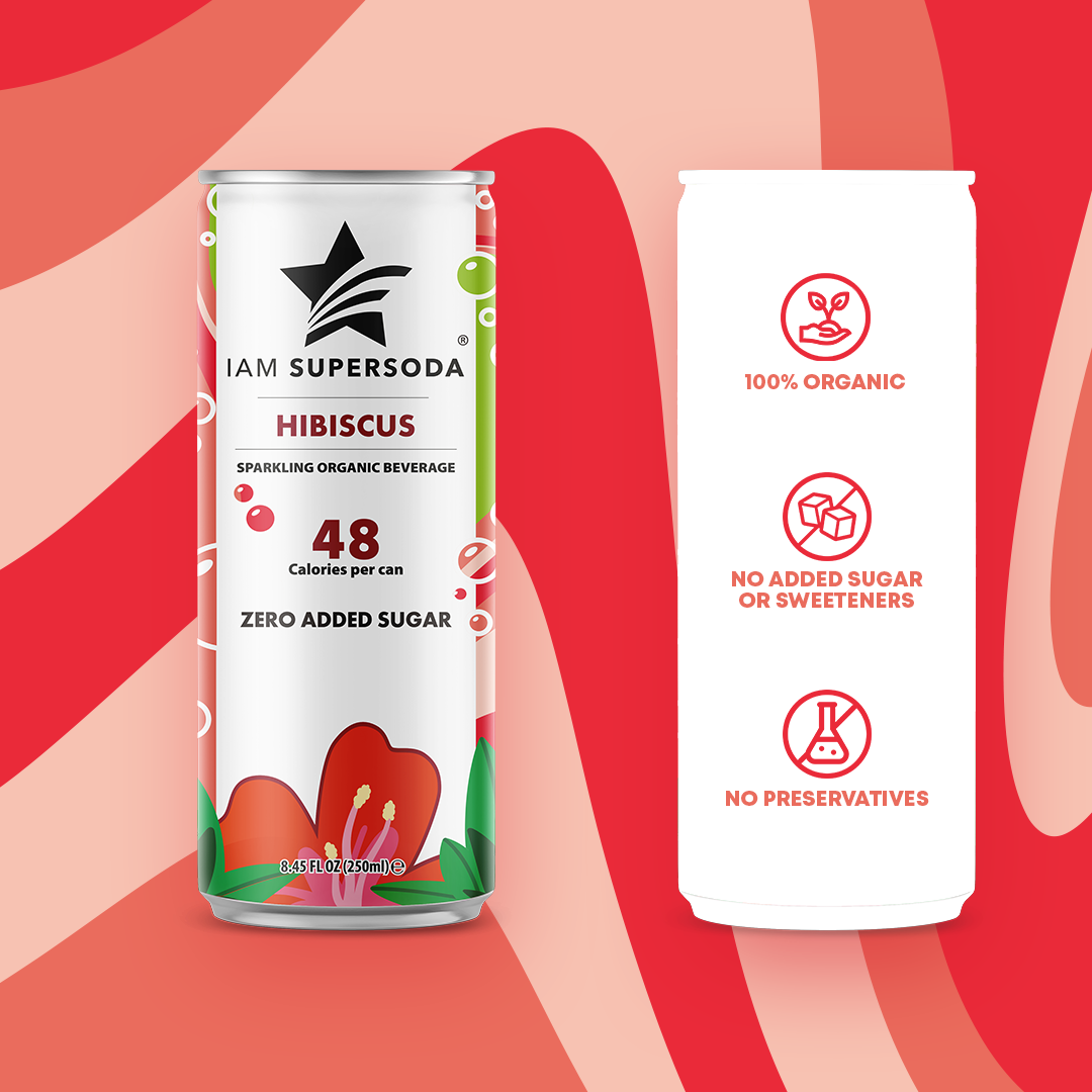 I am Supersoda - Hibiscus - 250ml Statiegeldblik