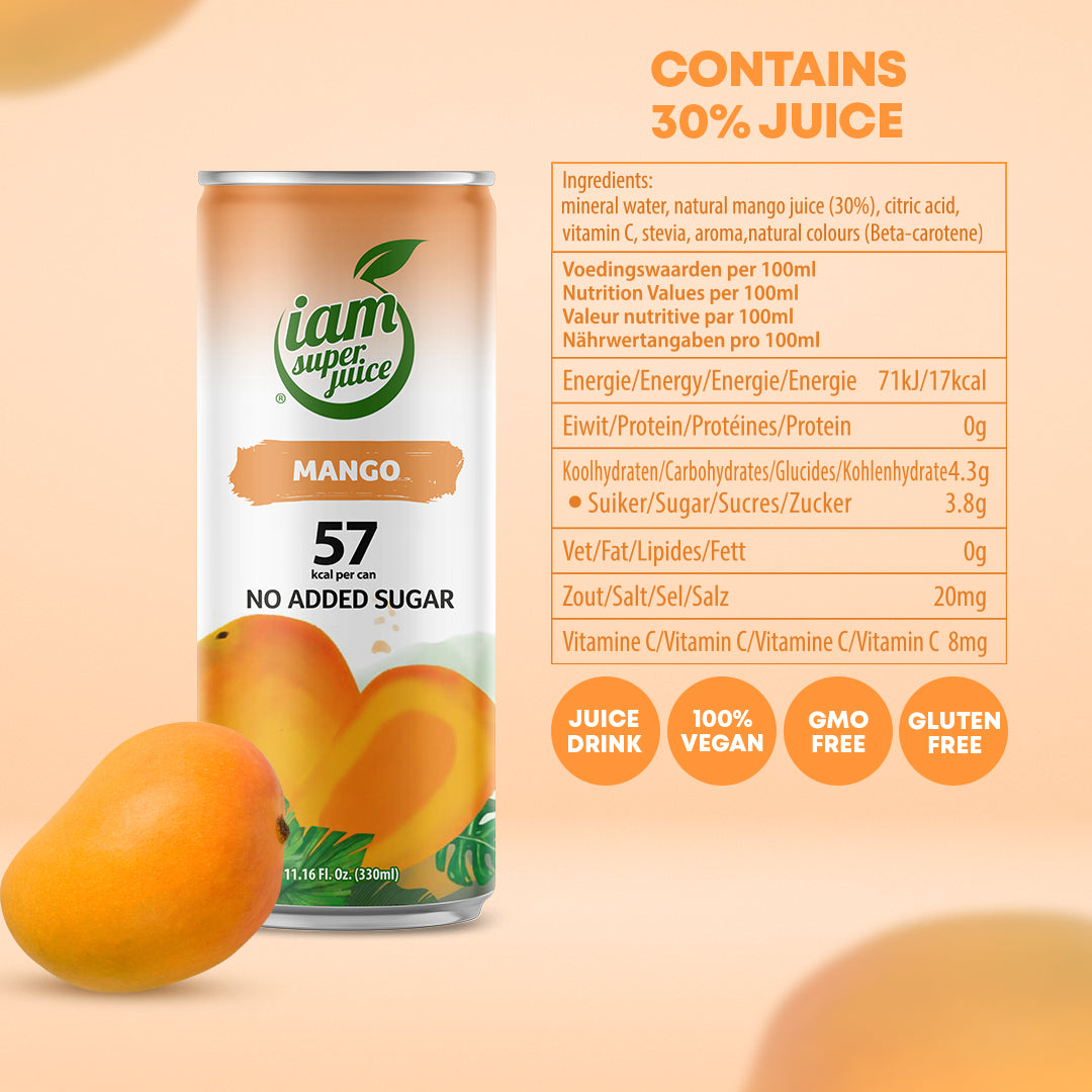 I am Superjuice - Mango - 330ml Statiegeldblik